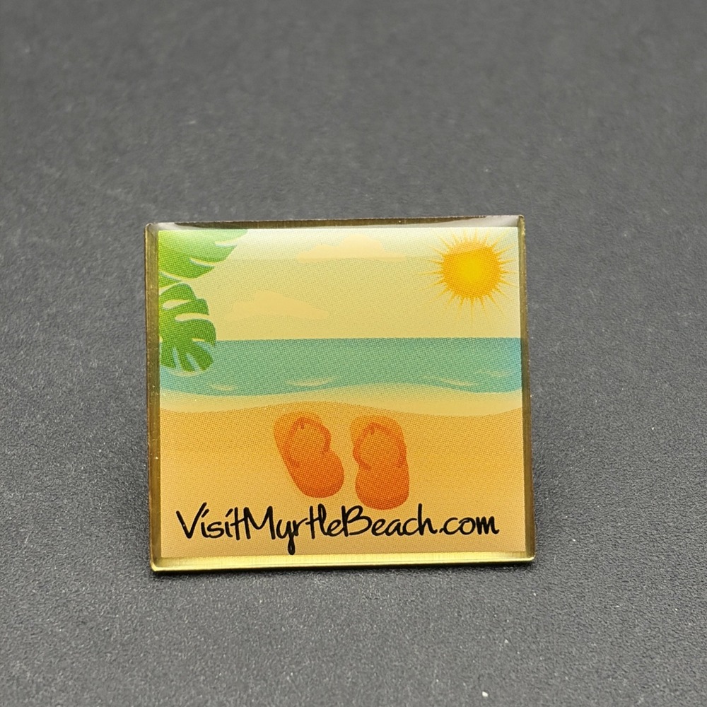Myrtle Beach Website Ocean Flip Flops Sun Sand Lapel Hat Pin‎